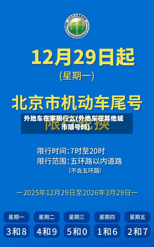 外地车在家限行么(外地车在其他城市限号吗)-第2张图片
