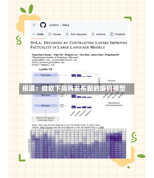 报道：微软下周将发布新的编码模型